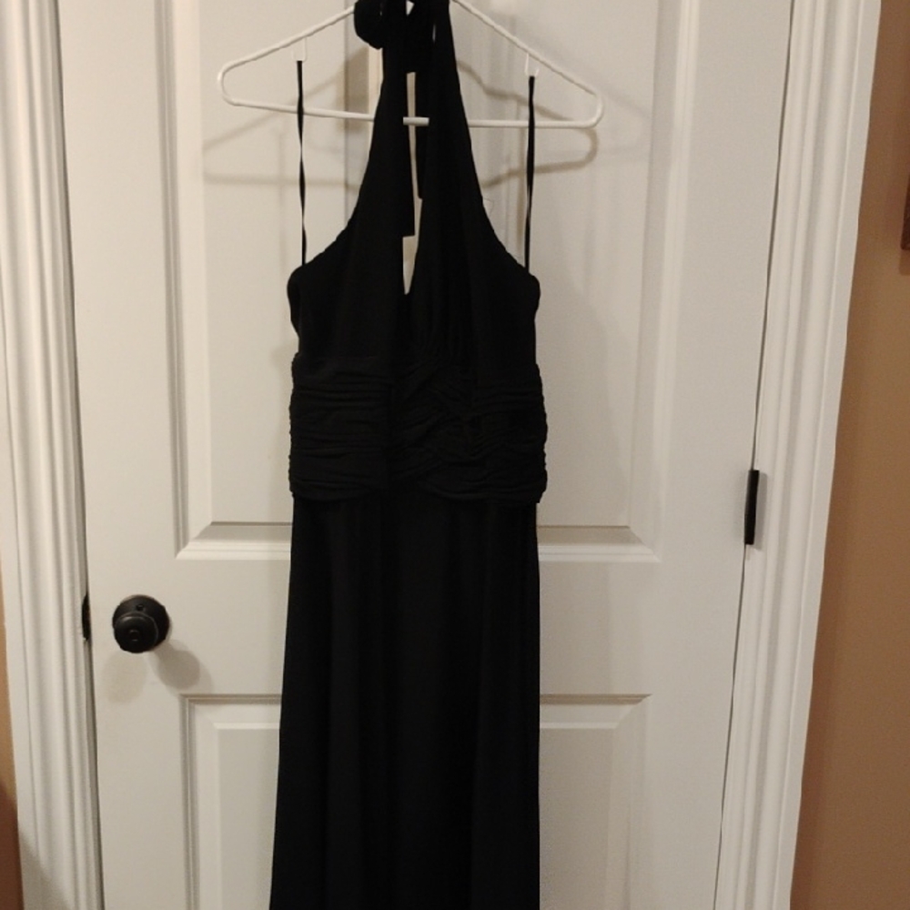 Elegant Black Halter Dress
